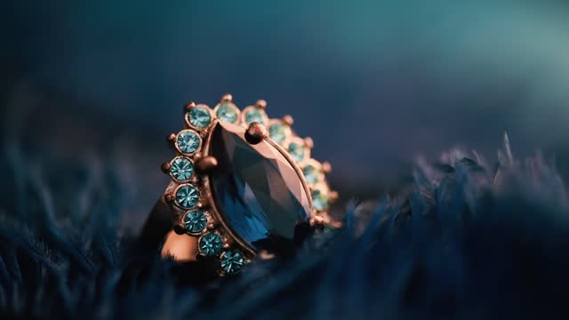 Ring with a blue gemstone